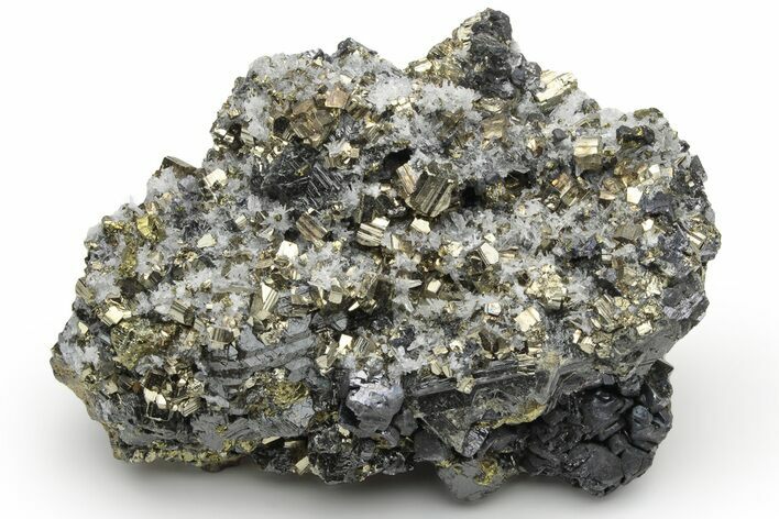 Quartz with Pyrite, Chalcopyrite, Galena and Sphalerite - Peru #233410